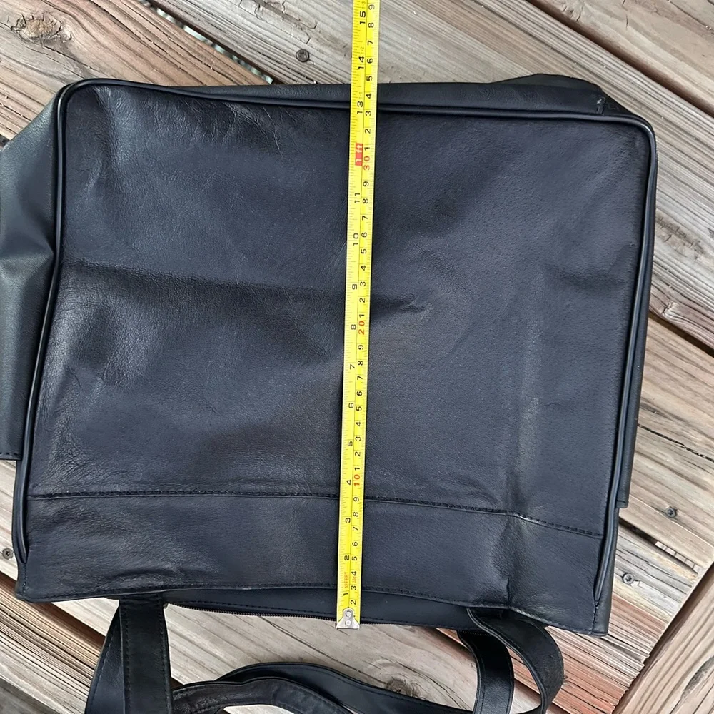 Pierre Cardin Black Leather Bag Luggage Edition
